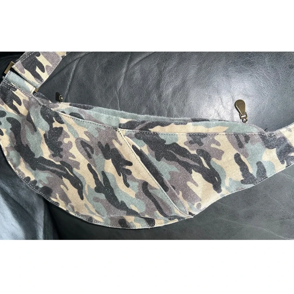 Sash‎ Bag Camouflage Canvas Crossbody Sling Bag Adjustable Strap Multi Pocket